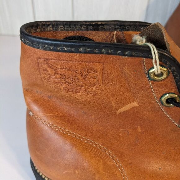 Golden Retriever Brown Leather Boots Neoprene Cushion Oil Resistant 10D NWT - Picture 7 of 13